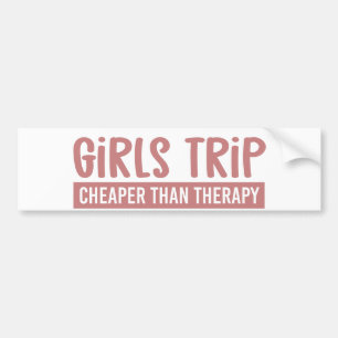 Pegatina Para Coche Viaje de chicas más barato que Chicas de terapia 
