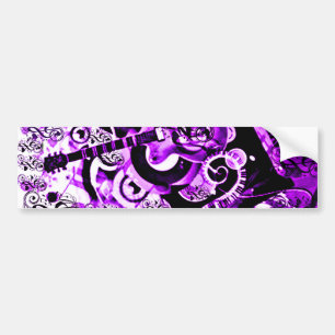 Pegatina Para Coche Viaje De La Música, Rocks Purple_