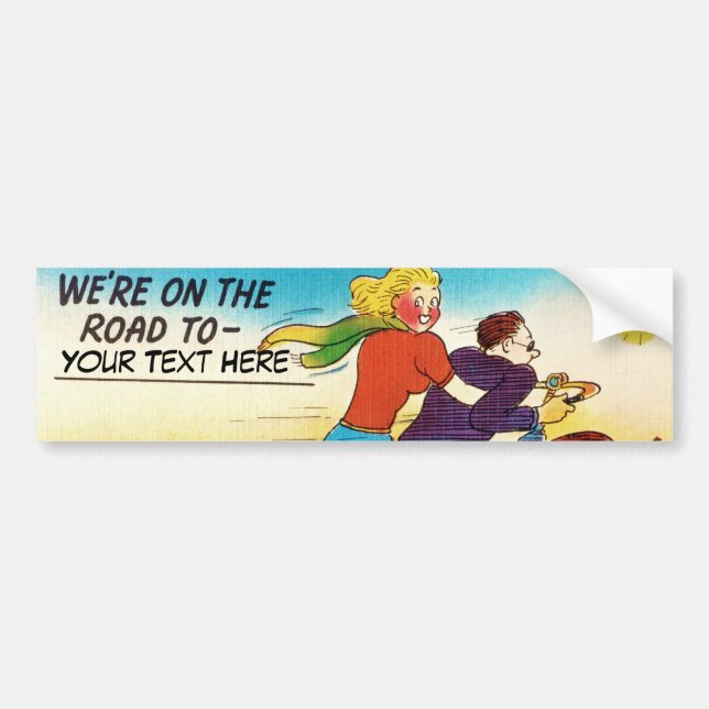 Pegatina Para Coche Viaje por carretera en motocicleta (Frente)