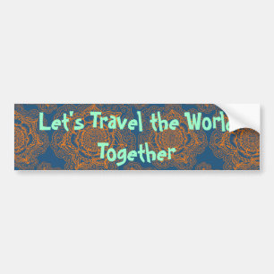 Pegatina Para Coche Viajemos el mundo junto