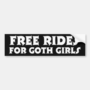 Pegatina Para Coche Viajes Gratuitos Para Chicas De Gótico - Freno Par