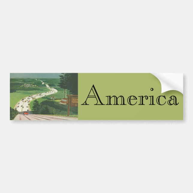 Pegatina Para Coche Vibrantes carreteras americanas y viajes en coche  (Frente)