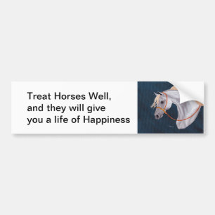 Pegatina Para Coche Vida de caballo de la felicidad Bumper Sticker