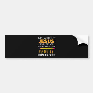 Pegatina Para Coche Vida Sin Jesús Divertida Fe Religiosa Cristiana