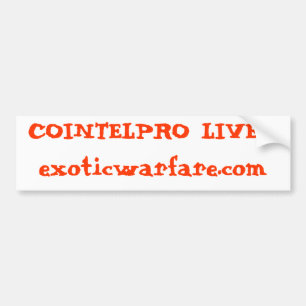 Pegatina Para Coche ¡VIDAS DE COINTELPRO! exoticwarfare.com