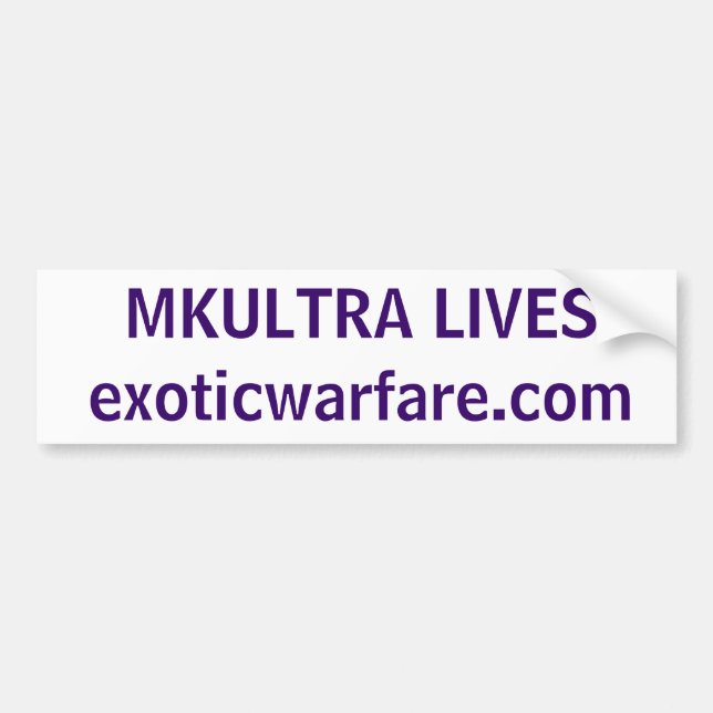 Pegatina Para Coche ¡VIDAS DE MKULTRA! exoticwarfare.com (Frente)