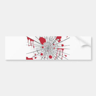 Pegatina Para Coche vidrio destrozado de halloween