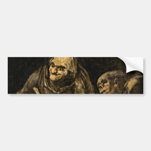 Pegatina Para Coche Vieja con esqueleto (muerte) (Francisco Goya) (Frente)