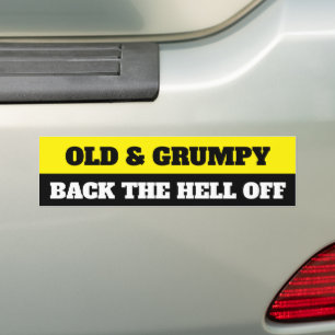 PEGATINA PARA COCHE VIEJO Y GRUMPY, DE VUELTA AL INFIERNO