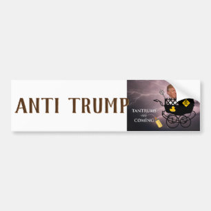 Pegatina Para Coche Vienen las rabietas/Anti Trump,