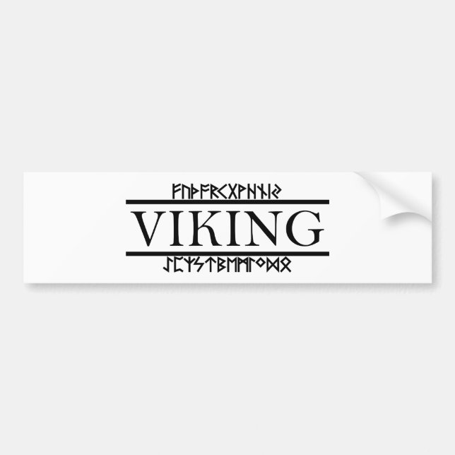 Pegatina Para Coche Viking Runes Bumper Sticker (Frente)