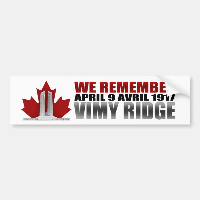 Pegatina Para Coche Vimy Ridge que recordamos (Frente)