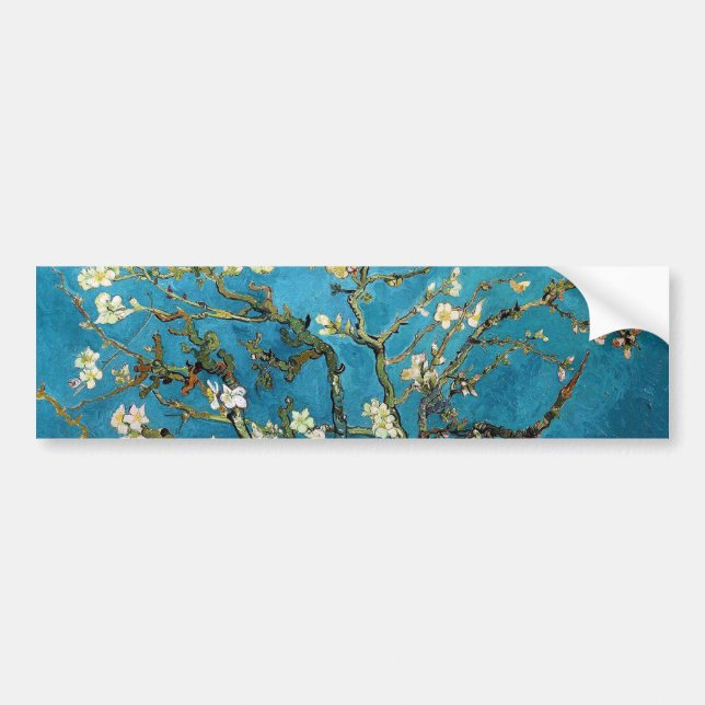 Pegatina Para Coche Vincent van Gogh, floreciente árbol de almendros (Frente)