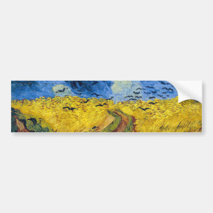 Pegatina Para Coche Vincent van Gogh - Wheatfield con cuervos