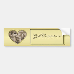 Pegatina Para Coche Viñeta Romance, hombre y mujer, oro