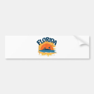Pegatina Para Coche Vintage Florida Retro Tee Design Sunshine