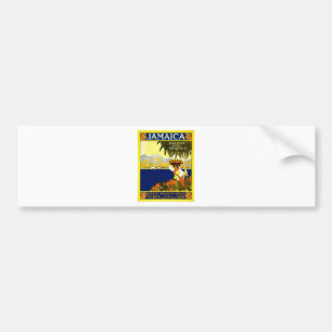 Pegatina Para Coche vintage-jamaica-travel-poster.