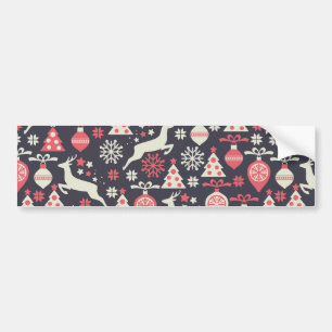 Pegatina Para Coche Vintage Retro Navidad vacaciones