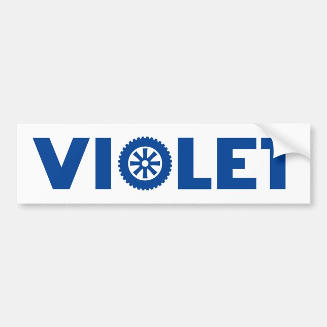Pegatina Para Coche Violet Petrol Head (Frente)