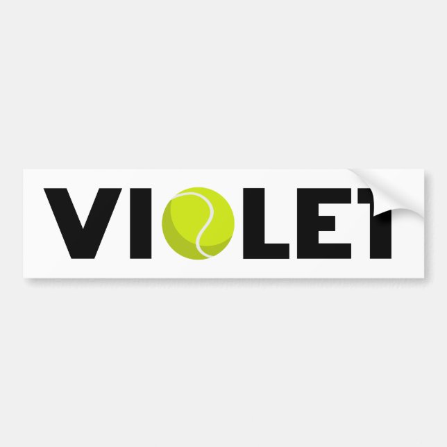 Pegatina Para Coche Violet Tennis Bumper Sticker (Frente)