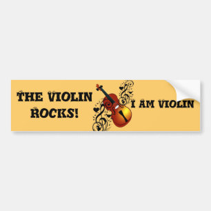 Pegatina Para Coche Violín, Amante en el corazón_