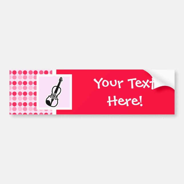 Pegatina Para Coche Violín lindo (Frente)