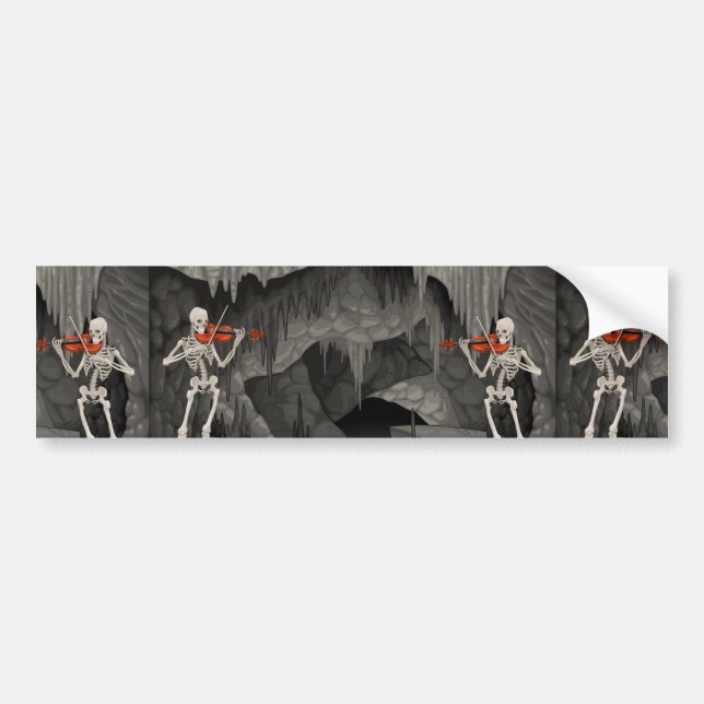 Pegatina Para Coche violin skeleton (Frente)