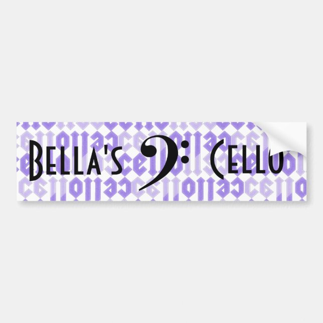 Pegatina Para Coche Violoncelo del amor (Frente)