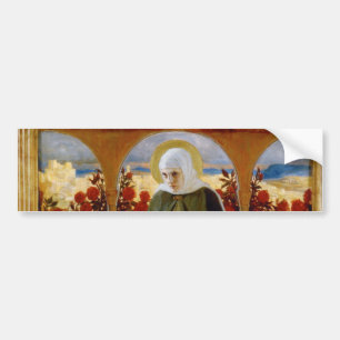 Pegatina Para Coche Virgen María en el Jardín Rosa (Albert Edelfelt)