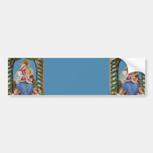Pegatina Para Coche Virgen María y bebé Jesús