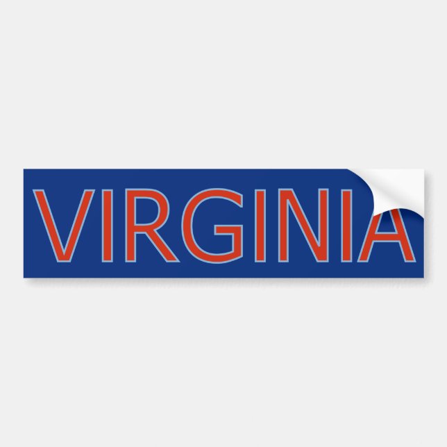 Pegatina Para Coche Virginia Bumper Sticker (Frente)