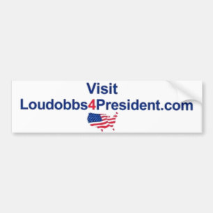 Pegatina Para Coche Visita LouDobbs4President.com