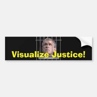 Pegatina Para Coche Visualice la justicia Bumpersticker