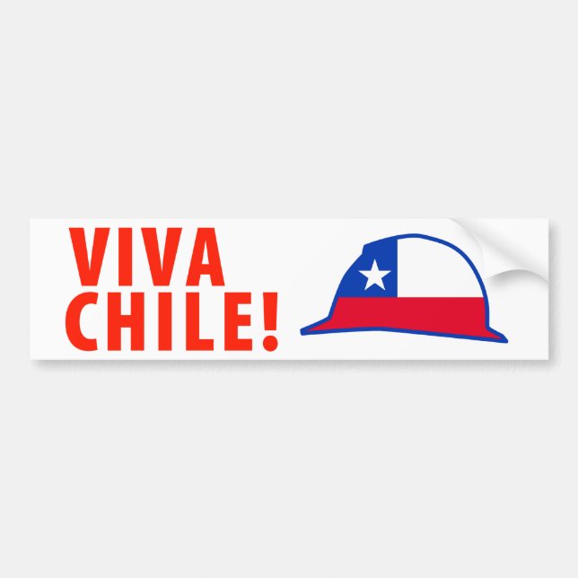 Pegatina Para Coche ¡Viva Chile! (Frente)