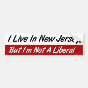 Pegatina Para Coche Viva en NJ, no liberal