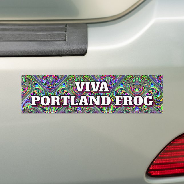Pegatina Para Coche Viva Portland Frog (en coche)