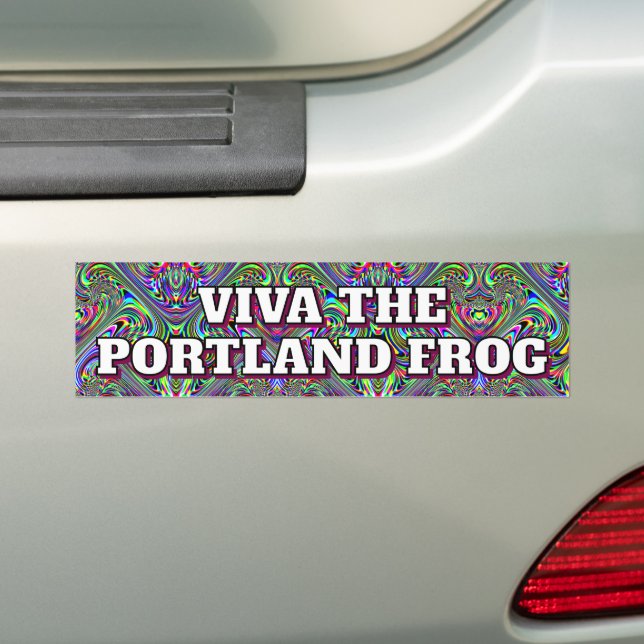 Pegatina Para Coche Viva The Portland Frog (en coche)