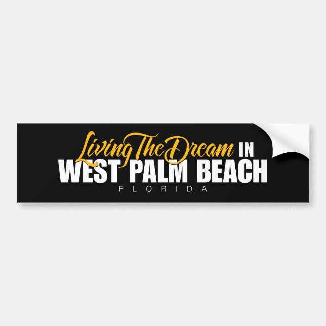 Pegatina Para Coche Viviendo el sueño en West Palm Beach (Frente)
