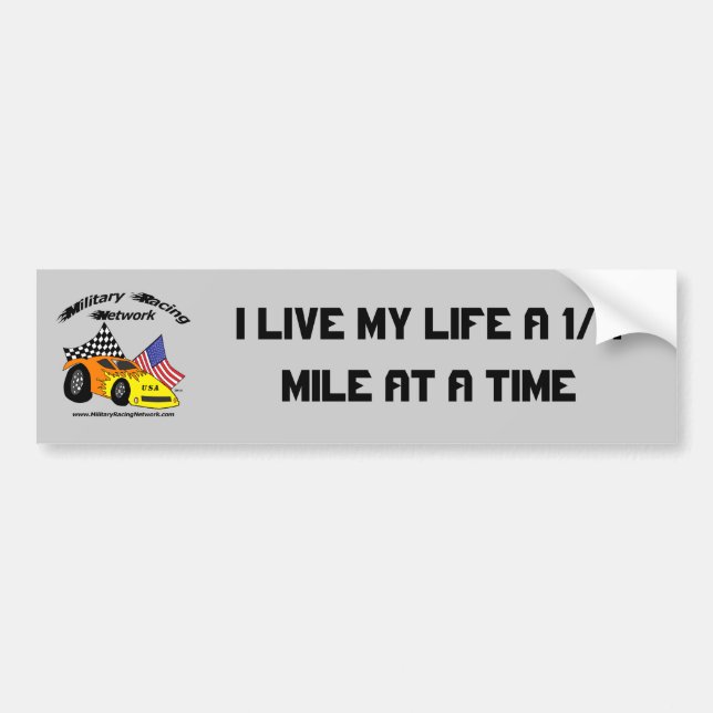 PEGATINA PARA COCHE VIVO MI VIDA A LA 1/4 MILLA A LA VEZ (Frente)