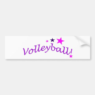Pegatina Para Coche Voleibol arqueado con las estrellas