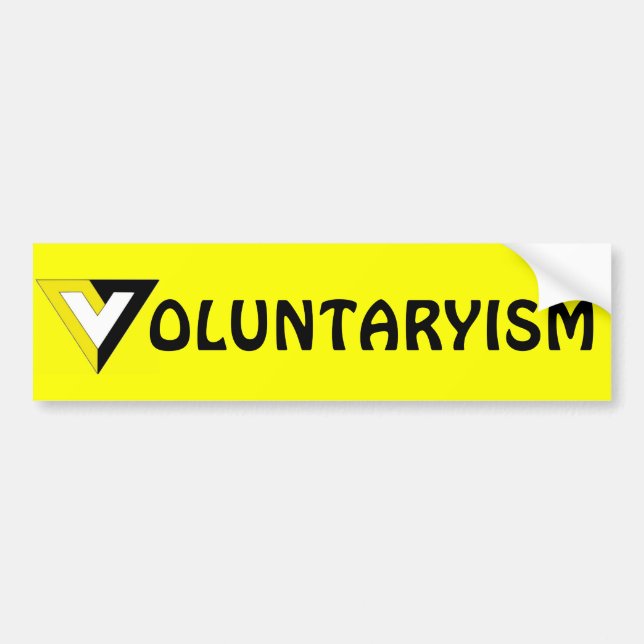 Pegatina Para Coche Voluntaryism (Frente)