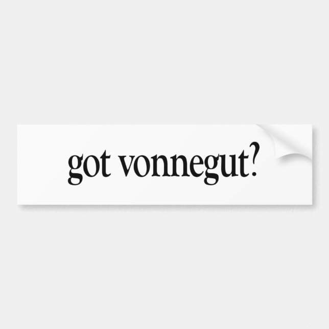 Pegatina Para Coche Vonnegut conseguido (Frente)