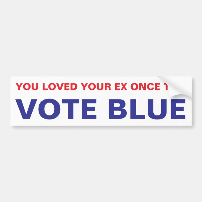 PEGATINA PARA COCHE VOTA AZUL (Frente)