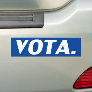 Pegatina Para Coche Vota vota en español blanco blanco y moderno polít