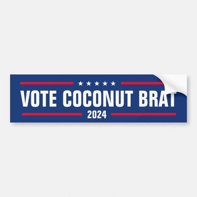 PEGATINA PARA COCHE VOTACIÓN COCONUT BRAT (Frente)