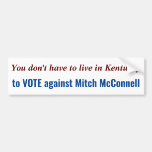 Pegatina Para Coche Votación contra Mitch McConnell
