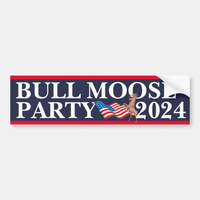 Pegatina Para Coche (Votación) Fiesta Bull Moose 2024 (Frente)