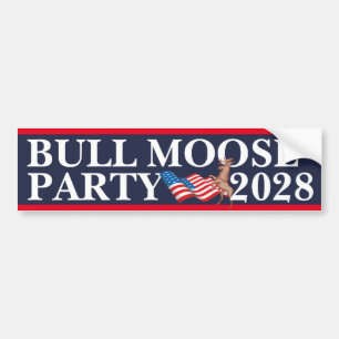 Pegatina Para Coche (Votación) Fiesta Bull Moose 2028