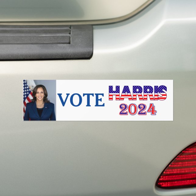 Pegatina Para Coche Votación Harris 2024 Presidente Bandera demócrata  (en coche)