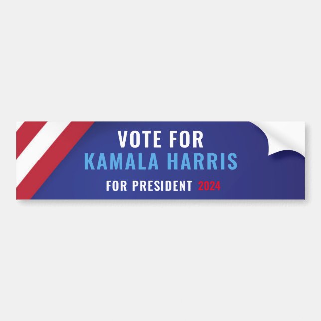 Pegatina Para Coche Votación Kamala Harris Por El Presidente 2024 (Frente)